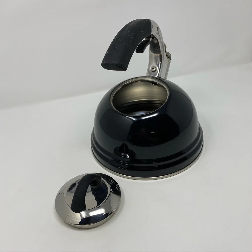 Whistling Kettle 2.7 QT/25L Stovetop‎ Black Stainless Steel